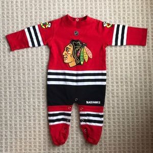 Blackhawks NHL Jersey Sleeper 0-3months